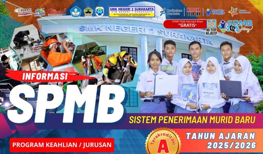 Informasi SPMB SMK Negeri 2 Surakarta Tahun Ajaran 2025/2026